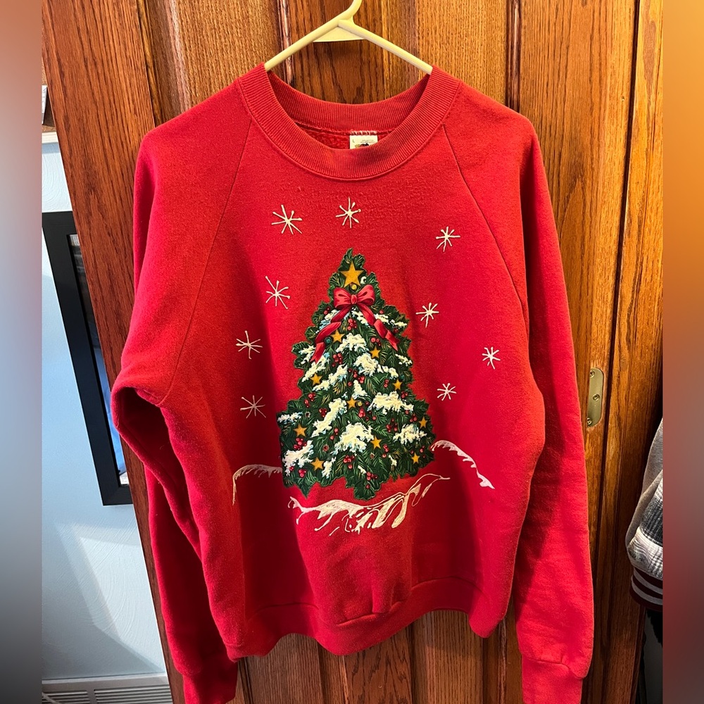 Vintage Light Up Fruit of the Loom Christmas Sweater L